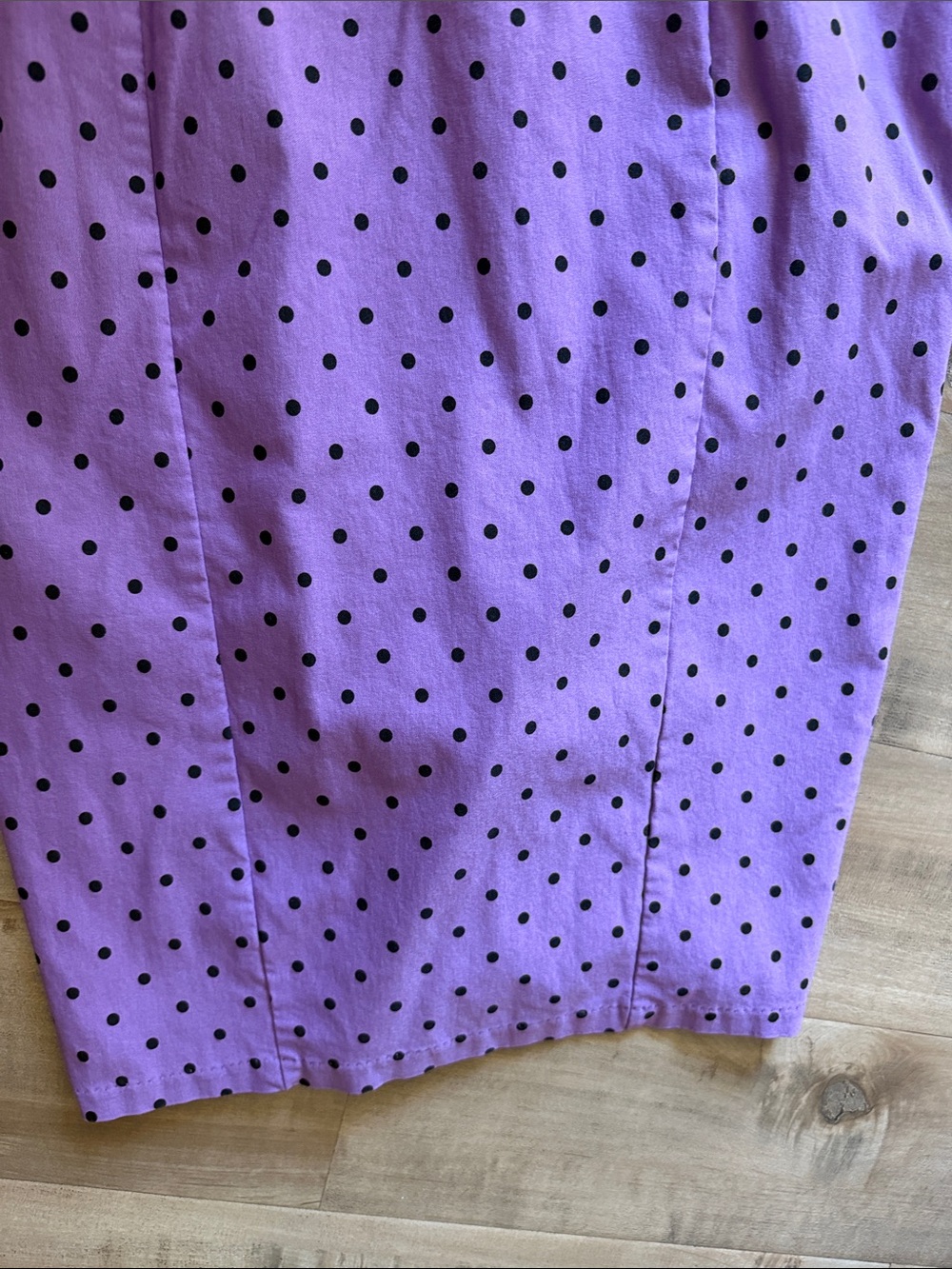 Vixen by Micheline Pitt Purple Polka Dot Midi Dress - Picture 6 of 7